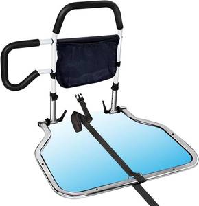 lot 6189 image: $55 Foldable Bed Rails for Seniors, Adjustable Guard & Storage Pocket