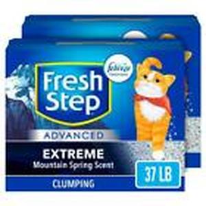 lot 6198 image: $46 Fresh Step Clumping Cat Litter Mountain Spring Scent 2-Pack
