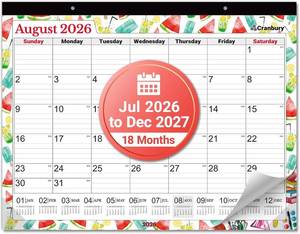 lot 6245 image: CRANBURY 22x17 Large Desk Academic Calendar 2026-2027