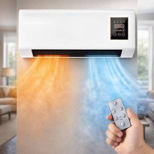 lot 6255 image: $59 Wall Mounted AC Fan 2-in-1 Heating & Cooling Ductless Mini Split