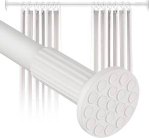 lot 6293 image: Tension Curtain Rod No Drilling 51 148In, 12ft, White 1.26in Dia