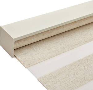 lot 6303 image: Joydeco Linen Zebra Blinds, Cordless Privacy, Dual Layer, 15W 48H