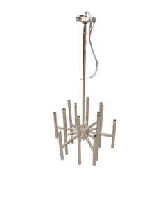 lot 14777 image: Chrome Mid-Century Modern Sputnik Chandelier, 12 Arm, 24 Light, Approximately 46 H x 26 W