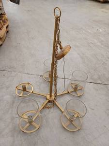 lot 14778 image: 5 Light Chandelier, Approximately 35 H x 30 W