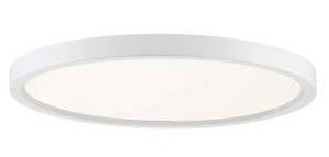 lot 14815 image: RP Lighting 11in Wide Flush Mount Ceiling Fixture, White