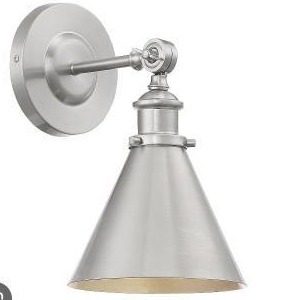 lot 14818 image: Wall Sconce, Brushed Nickel