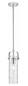 lot 14828 image: 1 Light Stem Hung Pendant Light, Approximately 47.5 Tall