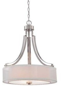 lot 14836 image: Hanging 3 Light Pendant Light