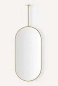 lot 14839 image: Robern Brass Hanging Mirror