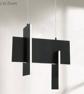 lot 14842 image: Coburg 23-Inch High Black LED Pendant Light by Eurofase Lighting