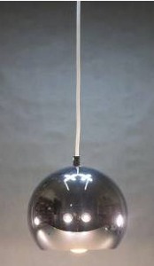 lot 14843 image: Chrome Ball Pendant Light