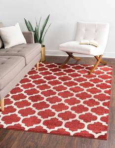 lot 903 image: Rugs.com Lattice Collection Rug   3 x 5 Dark Terracotta Medium Rug Perfect for Entryways, Kitchens, Breakfast Nooks, Accent Pieces
