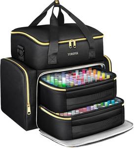 lot 917 image: YOREPEK Extra Large Nail Polish Organizer Case Holds 96 to 100 Bottles (15ml0.5 fl.oz) UV lamp, Gel Polish Travel Case Bag with 2 Removable Pouches Fits Nail Suppiles, Manicurist Nail Tech Gifts