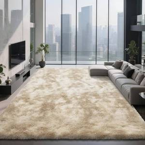 lot 928 image: $150 9X12 Large Area Rugs for Living Room Bedroom,Big Shag Rug for Bedroom Dorm,Soft Fluffy Indoor Carpet Nursery Rugs for Kids Girls Room Home Decor,Camel