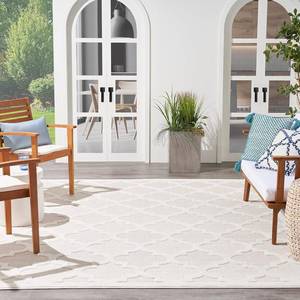 lot 931 image: $158 Nourison Home Easy Care Ivory White 8 x 10 Area Rug - Easy Clean, Non Shedding, Bed Room, Living Room, Dining Room, Kitchen (8 x 10)
