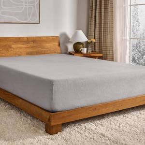 lot 1315 image: Bare Home Flannel Fitted Bottom Sheet 100% Cotton, Velvety Soft Heavyweight - Double Brushed Flannel - Deep Pocket (Queen, Light Grey)
