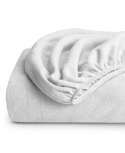 lot 1325 image: Bare Home Polar Fleece Fitted Sheet Twin - White - Twin