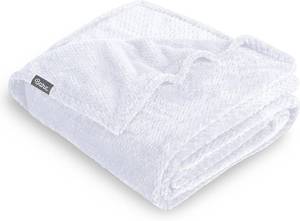 lot 1337 image: Bare Home Textured Fleece Blanket - FullQueen - Ultra-Soft Lightweight for Bed, Sofa, and Couch - Luxury Microplush - Cozy Warm Blanket (FullQueen, Chevron White)
