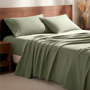 lot 1343 image: Bare Home Flannel Sheet Set 100% Cotton, Velvety Soft Heavyweight - Double Brushed Flannel - Deep Pocket (King, Sage)