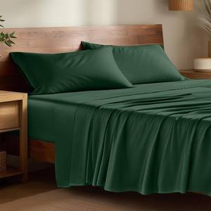 lot 1345 image: Bare Home 100% Rayon Made from Bamboo King Sheet Set - 4 Piece Bedding Set - Deep Pockets - Breathable - Easy Fit - Bedding Sheets & Pillowcases (King, Forest Green)