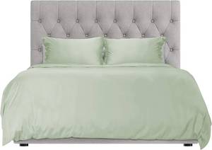 lot 1397 image: Hotel Sheets Direct Duvet Cover Bed Linen Set, 3 -Piece Set, Light Green, Full