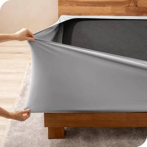 lot 1455 image: Bare Home Box Spring Cover - Queen - Stretchy Microfiber Decorative Wrap Around Box Spring Cover - Easy Install (Queen, Light Grey)