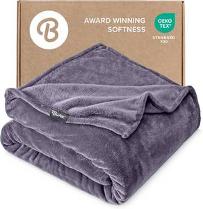 lot 1456 image: Bare Home Fleece Blanket - TwinTwin Extra Long - Ultra-Soft Lightweight for Bed, Sofa, and Couch - Luxury Microplush - Cozy Warm Blanket (TwinTwin XL, Dusty Purple)