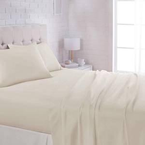 lot 1489 image: Amazon Basics Lightweight Super Soft Breathable Brushed Microfiber 4 Piece Bed Sheet Set with 14-Inch Deep Pockets, Wrinkle Resistant, Queen, Beige, Solid