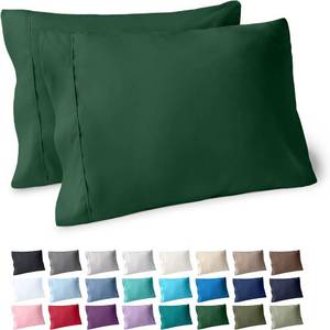 lot 1507 image: Bare Home Microfiber Pillow Cases - StandardQueen Size Set of 2 - Cooling Pillowcases - Double Brushed - Forest Green Pillowcases 2 Pack - Easy Care (Standard Pillowcase Set of 2, Forest Green)