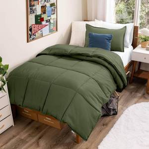 lot 1583 image: Bare Home Comforter Set - Ultra-Soft - Goose Down Alternative - Premium 1800 Series - All Season Warmth (TwinTwin XL, Cypress Green)