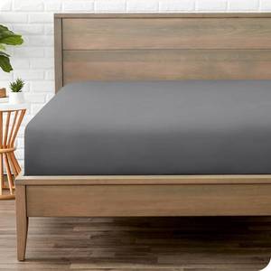 lot 1585 image: Bare Home Fitted Bottom Sheet Twin Extra Long - Premium 1800 Microfiber - Ultra-Soft Wrinkle Free - Deep Pocket - Twin XL Fitted Sheet (Twin XL, Grey)