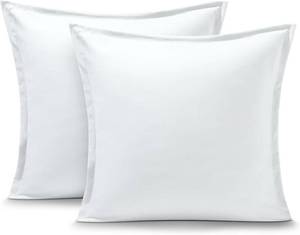 lot 1591 image: Bare Home Euro Pillow Sham Covers - Set of 2 - Premium 1800 Ultra-Soft Microfiber - Double Brushed - Bed Pillow Shams - Pillows Not Included (Set of 2, White)