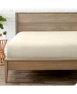 lot 3010 image: Bare Home Ultra-Soft Double Brushed Fitted Sheet Twin - TanBeige - Twin