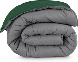 lot 3012 image: Bare Home Queen Comforter - Reversible Colors - Goose Down Alternative - Ultra-Soft - Premium 1800 Series - All Season Warmth - Bedding Comforter (FullQueen, GreyForest Green)
