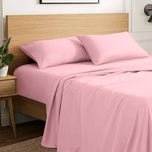 lot 3033 image: Ivy Union Queen Size Sheet Set - Ultra-Soft Cooling with Deep Pockets - Breathable, Easy-Fit - Hotel Luxury Bedding Sheets & Pillowcases (Queen, Light Pink)