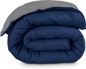 lot 3034 image: Bare Home Comforter - TwinTwin Extra Long - Reversible Colors - Goose Down Alternative - Ultra-Soft - Premium 1800 Series - All Season Warmth - Bedding Comforter (TwinTwin XL, Dark BlueGrey)