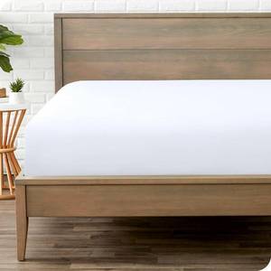 lot 3044 image: Bare Home Fitted Bottom Sheet Queen Size - Premium 1800 Microfiber - Ultra-Soft Hotel Luxury - Deep Pocket - Durable and Long Lasting - Fitted Sheet (Queen, White)