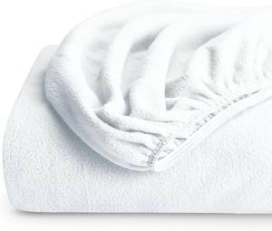 lot 3053 image: Bare Home Super Soft Fleece Fitted Sheet - Split Head Flex King Size - Extra Plush Polar Fleece - Deep Pocket - All Season Cozy Warmth (Split Head Flex King, White)