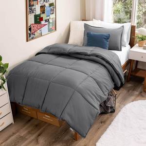 lot 3063 image: Bare Home Comforter Set - Twin Extra Long Size - Ultra-Soft - Goose Down Alternative - Premium 1800 Series - All Season Warmth (TwinTwin XL, Grey)
