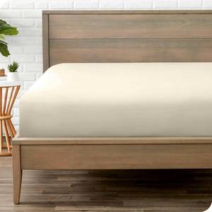 lot 3083 image: Bare Home Fitted Bottom Sheet Twin Size - Premium 1800 Microfiber - Ultra-Soft Hotel Luxury - Deep Pocket - Durable and Long Lasting (Twin, Sand)