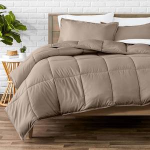 lot 3103 image: Bare Home Comforter Set - Full Size - Ultra-Soft - Goose Down Alternative - Premium 1800 Series - All Season Warmth (Full, Taupe)