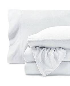 lot 3117 image: Bare Home Polar Fleece Sheet Set - White - King