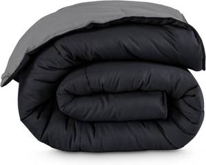 lot 3119 image: Bare Home TwinTwin Extra Long Comforter - Reversible Colors - Goose Down Alternative - Ultra-Soft - Premium 1800 Series - All Season Warmth - Bedding Comforter (TwinTwin XL, BlackGrey)