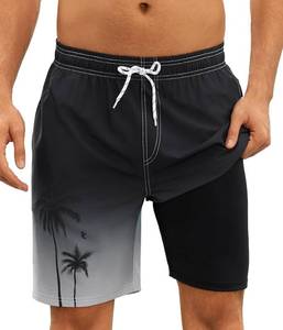 lot 3286 image: Mens Swim Trunks with Compression Liner 7 Inch Swim Trunks Quick Dry Surfing Beach Shorts Hawaii Sports Shorts Size Medium