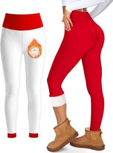 lot 3304 image: Blue Breath Fleece Lined Leggings Women-Tummy Control High Waisted Workout Thermal Warm Soft Yoga Pants Size X-Small