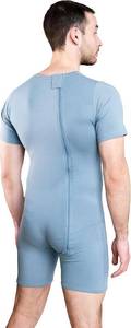 lot 3307 image: JOF Berlin Body Zipper For Adults  Blue  Onesie Bodyshort With Zipper  Adaptive Clothing For Peope With Special Needs Size Medium