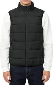 lot 3308 image: Men s Vest for Men, Warm Down Vest Jacket for Winter, Packable Windproof Quilted Puffy Vest, Black Size XXL