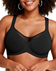 lot 3309 image: OEAK Minimizer Bras for Women Plus Size Bralettes Full Coverage Unlined Bra Supportive Underwire Tshirt Bras for Heavy Breast Size 40C