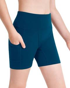 lot 3361 image: Stelle Girls 348 Bike Volleyball Shorts with Pockets Youth Athletic Yoga Dance Gymnastics Compression Color Oceanic Size XL