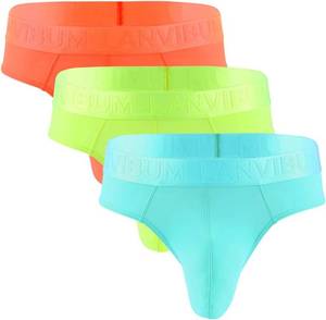 lot 3370 image: Cooling Nylon Mens Thong Underwear 3-Pack Ultra-Thin Supportive Pouch, Breathable T-Back Underwear Size Large